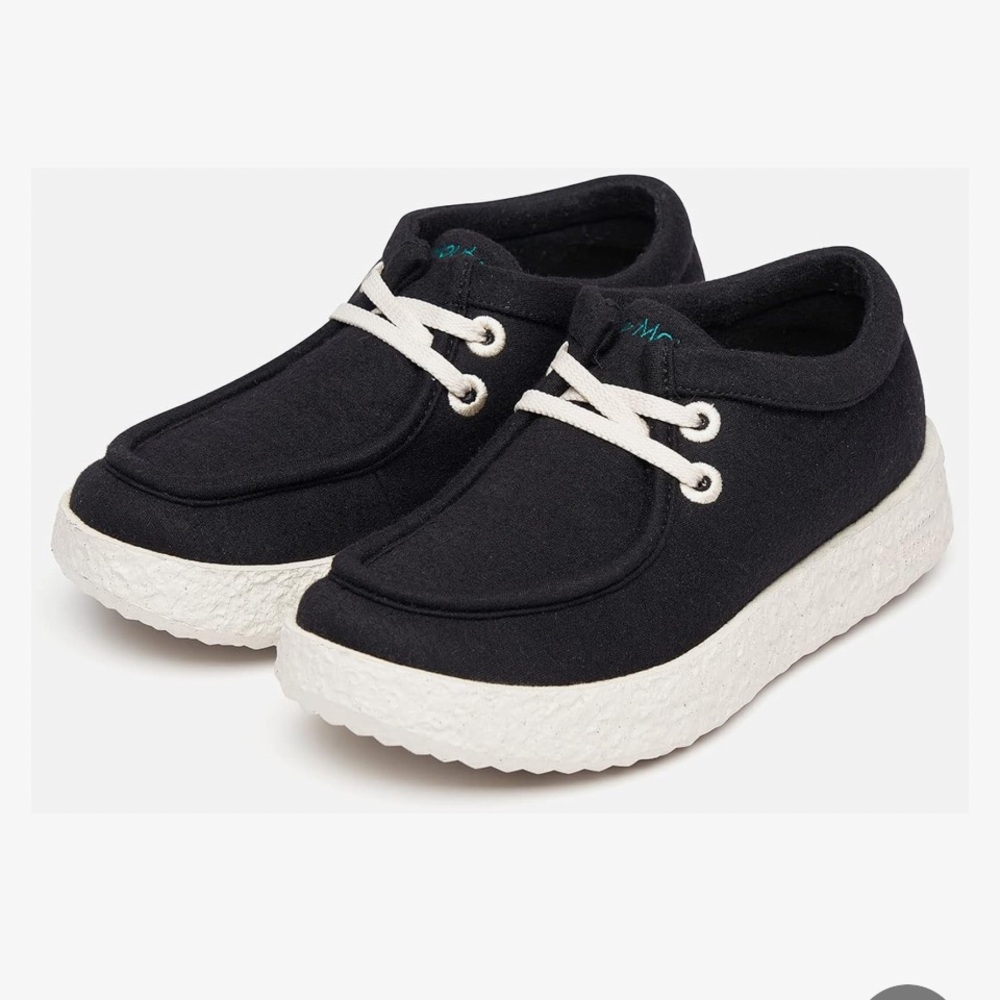 LeMouton Wallaby Merino Wool Comfy Walking Black Sneakers US M 6.5/ W 7.5